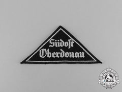 A Mint And Unissued Hj/Dj South-East Upper Danube District Sleeve Patch; Rzm Tagged