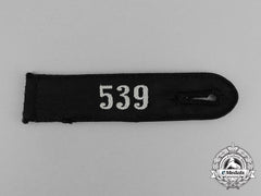 Germany. A Dj Shoulder Strap Of The 539Th Unit; Rzm Tagged