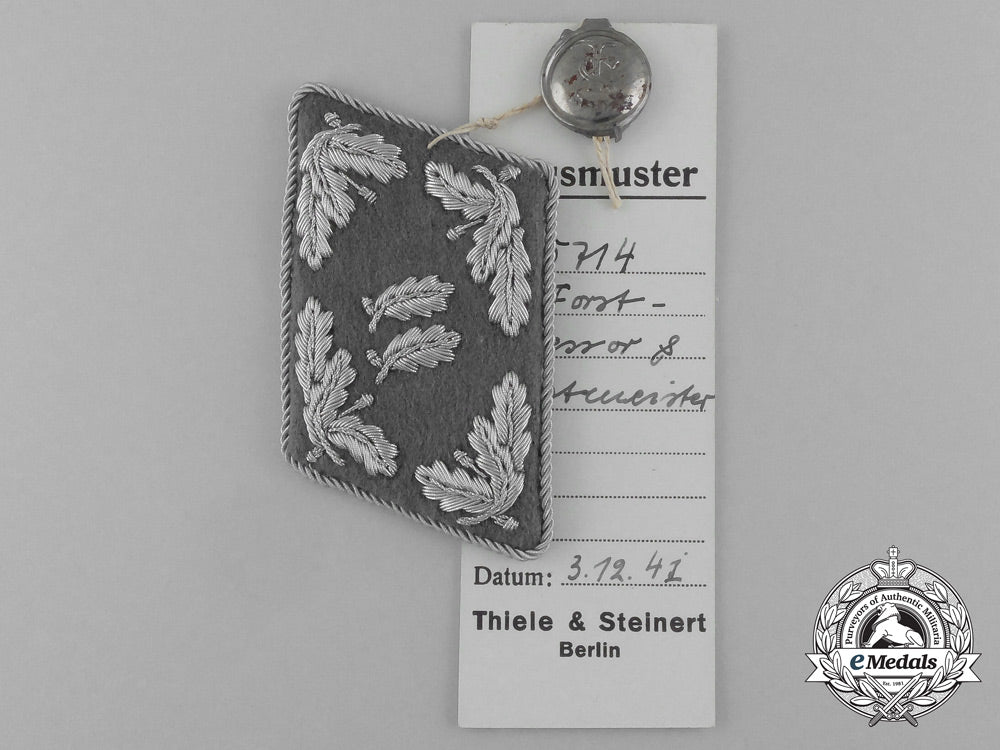 a_mint&_unissued_forstassesssor_and_forstmeister_collar_tab_by_thile&_steinert;_dated1938_g_868