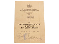 Two Award Documents, Obergefreiten