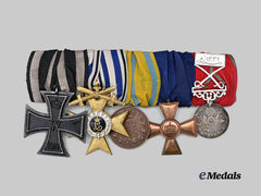 Germany, Imperial. A Multi-State Medal Bar for a Distinguished First World War Combatant