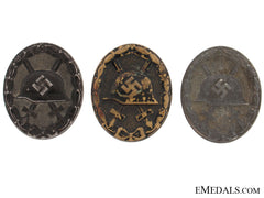 Three Wound Badges