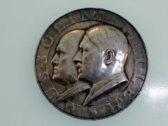 Mussolini-Hitler Silver Medal