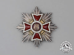 An Order Of The Crown Of Romania; Grand Cross Breast Star (1932-1947)