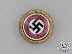 A Nsdap Golden Party Badge By Deschler & Sohn Of Munich