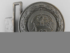 A Third Reich Upper Silesia (Ober-Schlesien) Fire Defence Officer's Belt Buckle; Published Example