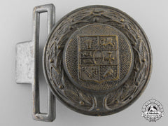 A Third Reich Period Mecklenburg Fire Defence Officer's Belt Buckle; Published