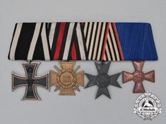 A First War German Parade Mounted Prussian War Aid Merit Medal Bar Grouping