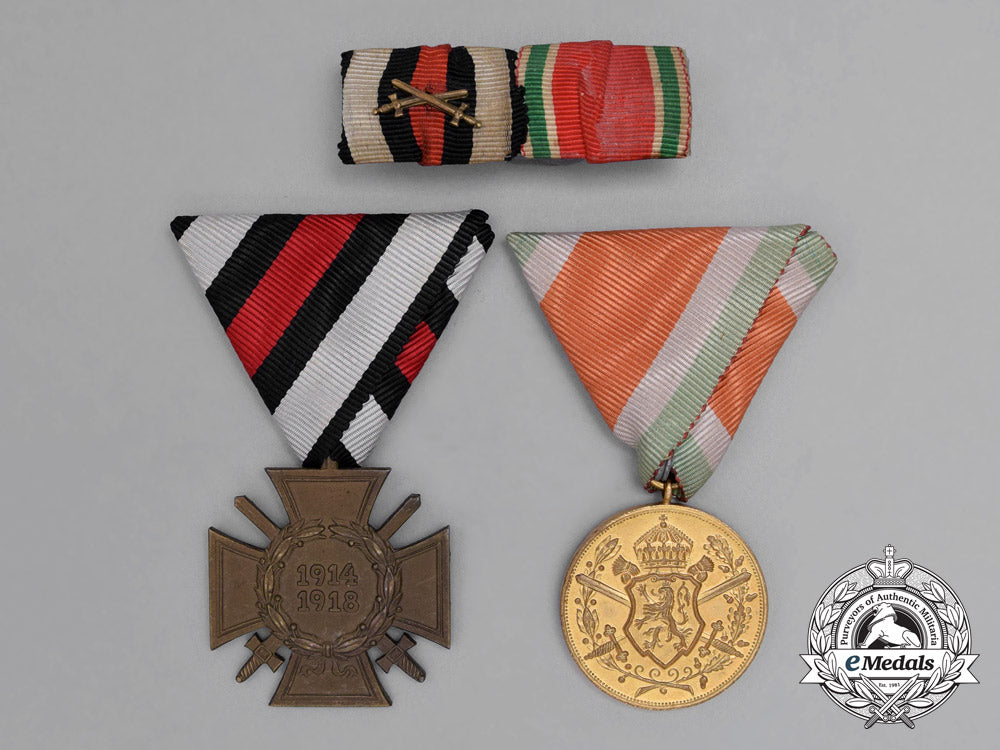 a_first_war_german/_bulgarian_medal_grouping_with_its_matching_medal_ribbon_bar_h_791