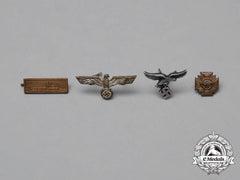 Four Second War German Medal Ribbon Bar Miniatures Awards