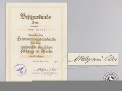 Germany, Luftwaffe. A Group Of Documents To A Fighter Ace Fritz Karch; 47 Air Victories