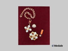 Bulgaria, Socialist. An Order of Saints Cyril and Methodius Collar Set in Case