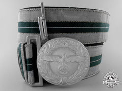 A Land Custom’s Official’s Brocade Belt And Buckle; Published Example