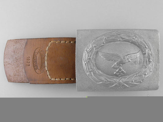 a_luftwaffe_belt_buckle_and_leather_tab;_assmann_marked_i_100