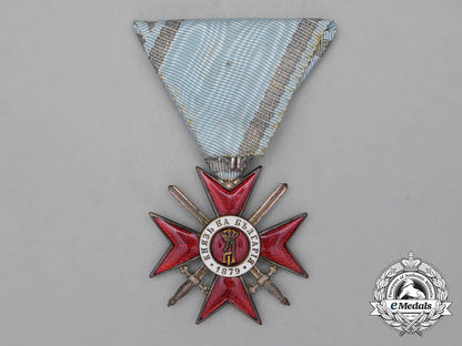 a_bulgarian_military_order_for_bravery;4_th_class_knight's_breast_badge_i_228_1