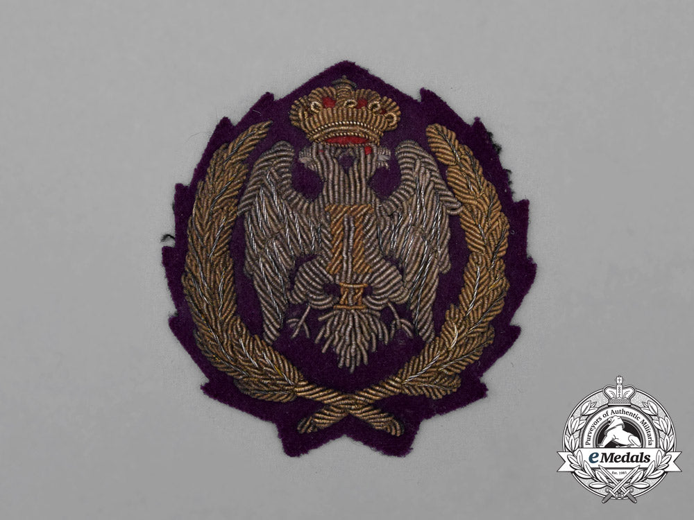 a_yugoslav_officer’s_pioneers/_sappers_visor_insignia;"_british"_cap_version_i_286_1_1