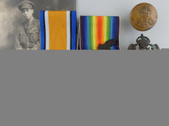 A First War Group To Lieutenant George C. Atkins; Royal Flying Corps Pow