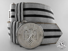 A Mint Hj Leaders Brocade Dress Belt With Buckle By Christian Theodor Dicke