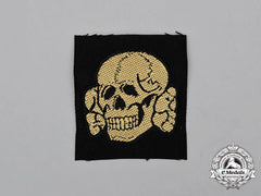 A Mint And Unissued Waffen-Ss Em/Nco’s Cap Skull; Tropical Cloth Version