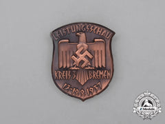 A 1937 Nsrl Bremen District Gymnastics Show Badge