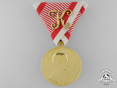 An Absolutely Mint First War Austrian Golden Bravery Medal For Officers