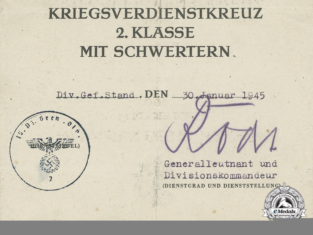 a_war_merit_cross2_nd_class_with_swords_document_to1./_panzer-_grenadier-_rgt.104,1945_i_681