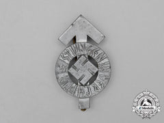 A Third Reich Period Hj Proficiency Badge By Karl Wurster; Numbered