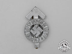 A Third Reich Period Hj Proficiency Badge By Karl Wurster; Numbered