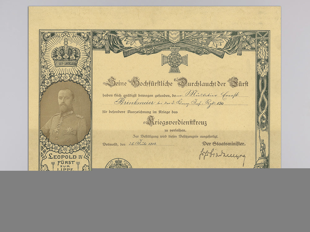 a_lippe_detmold_war_merit_cross&_document_to_the190_th_infantry_regiment_i_696