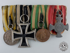 A Saxon, Prussian, And Austrian First War Medal Bar