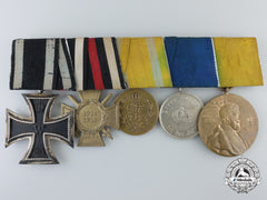 Germany, Imperial. A Prussian & Saxon Long Service Medal Bar