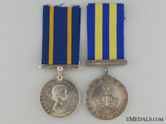 Canada. A Royal Canadian Mounted Police Long Service Pair To F.j.w. Sauriol