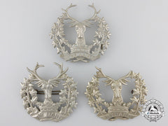 Three First & Second War British Gordon Highlanders Glengarry Badges