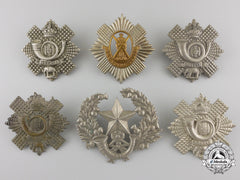 Six First & Second War British Cap Badges