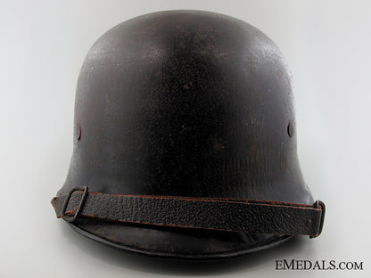 german world war 2 motorcycle helmets An M34 Double Decal Feuerschutzpolizei Helmet – eMedals