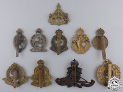 Ten First War British Cap Badges