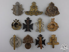 Ten First War British Cap Badges