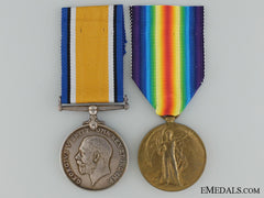 Canada. A First War Medal Pair To The 5Th Canadian Mounted Rifles Kia
