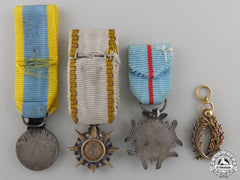 France, Iii Republic. Four Miniature Orders And Medals