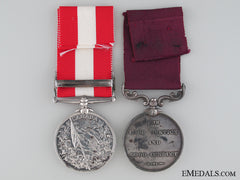 A Victorian Long Service Pair To The 25Th Regiment Of Foot