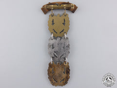German Shooting Association Small Gold, Silver And Bronze Grade Badges