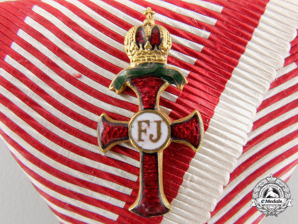 an_austrian_order_of_franz_joseph;_officer_miniature_on_war_decoration_ribbon_img_02_18_36