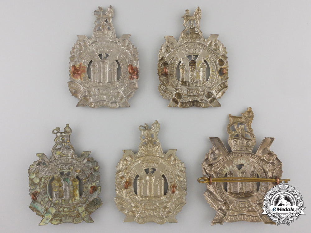 five_first&_second_war_british_king's_own_scottish_borderers_glengarry_badges_img_02_25_18