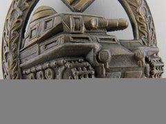 A Bronze Grade Tank Badge By Adolf Scholze