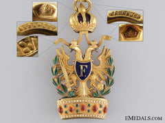 An Austrian Order Of Iron Crown In Gold; Rare Hungarian Maker