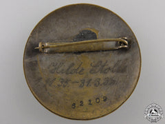 A German Women’s Labor Service Rank Brooch; Named
