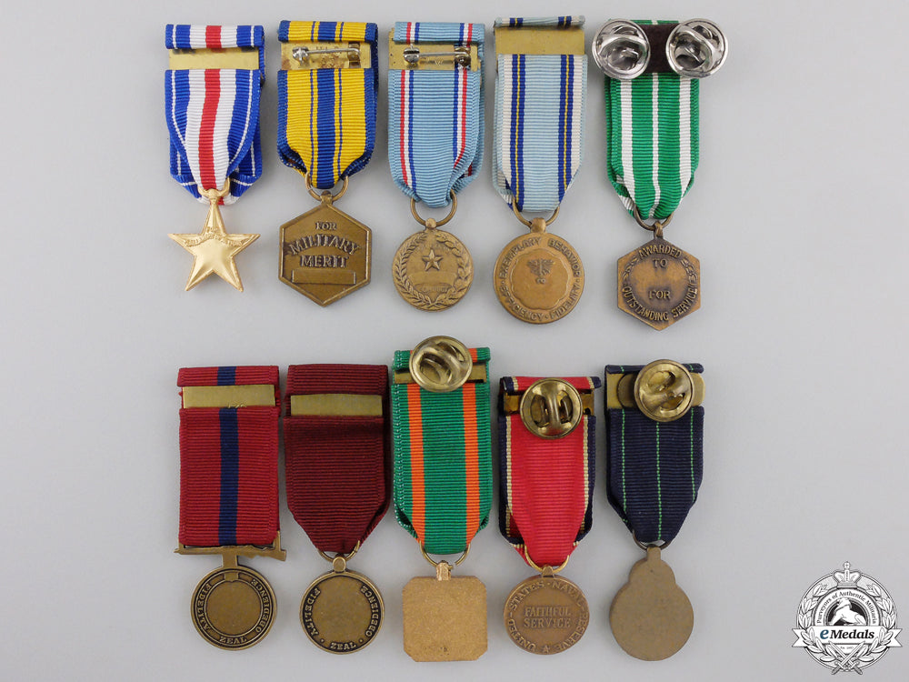 Mini Medals Ten American Miniature Medals And Awards – eMedals