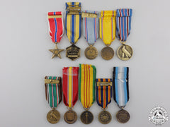 Ten American Miniature Medals And Awards