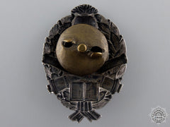 A 1910-45 Bulgarian Artillery Inspectors Badge In Silver