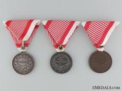 Three Austrian Imperial Bravery Medals